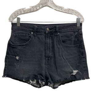 Wild Fable Faded Black Distressed‎ High-Rise Mom Shorts – Size 10